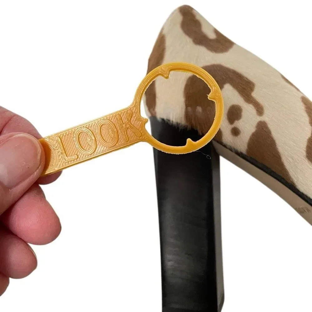 Kate Spade NY Cow Print Block Heel Pump‎ Women’s 9 Calf Hair Italy Tan Brown
